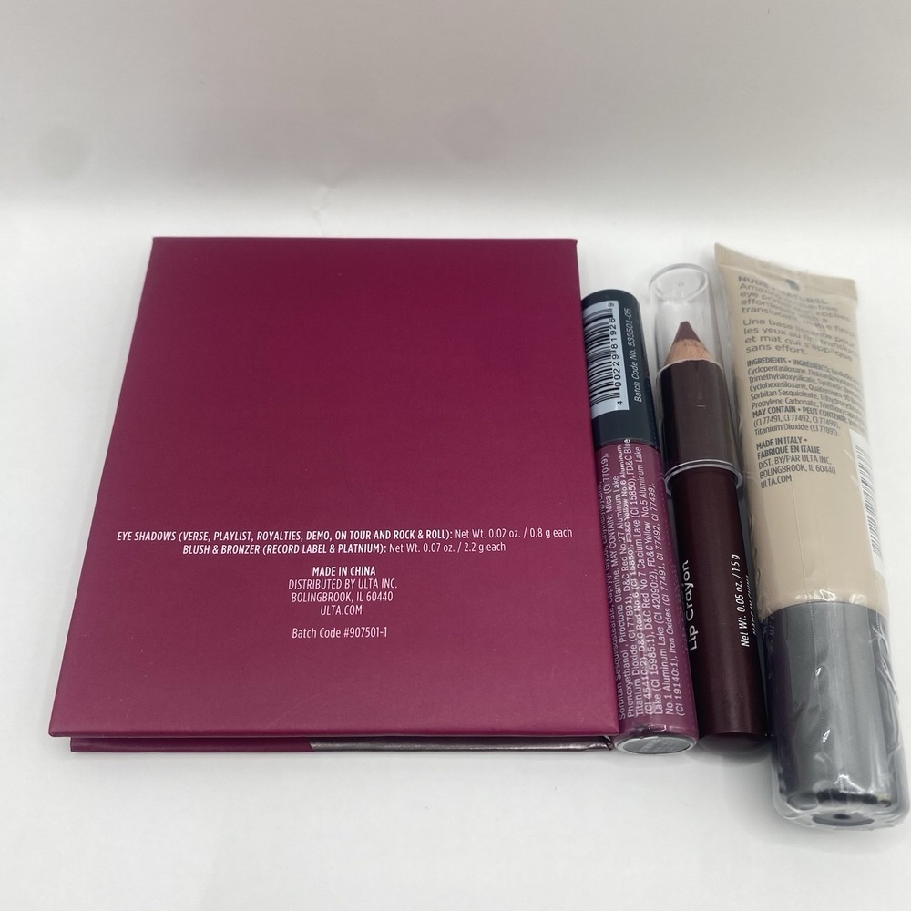 ULTA Beauty 4Pc Makeup Lot Face Palette Lip Cream Lip Crayon Eye Primer - Picture 3 of 9